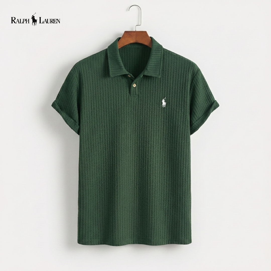 Textured Knit Resort Polo