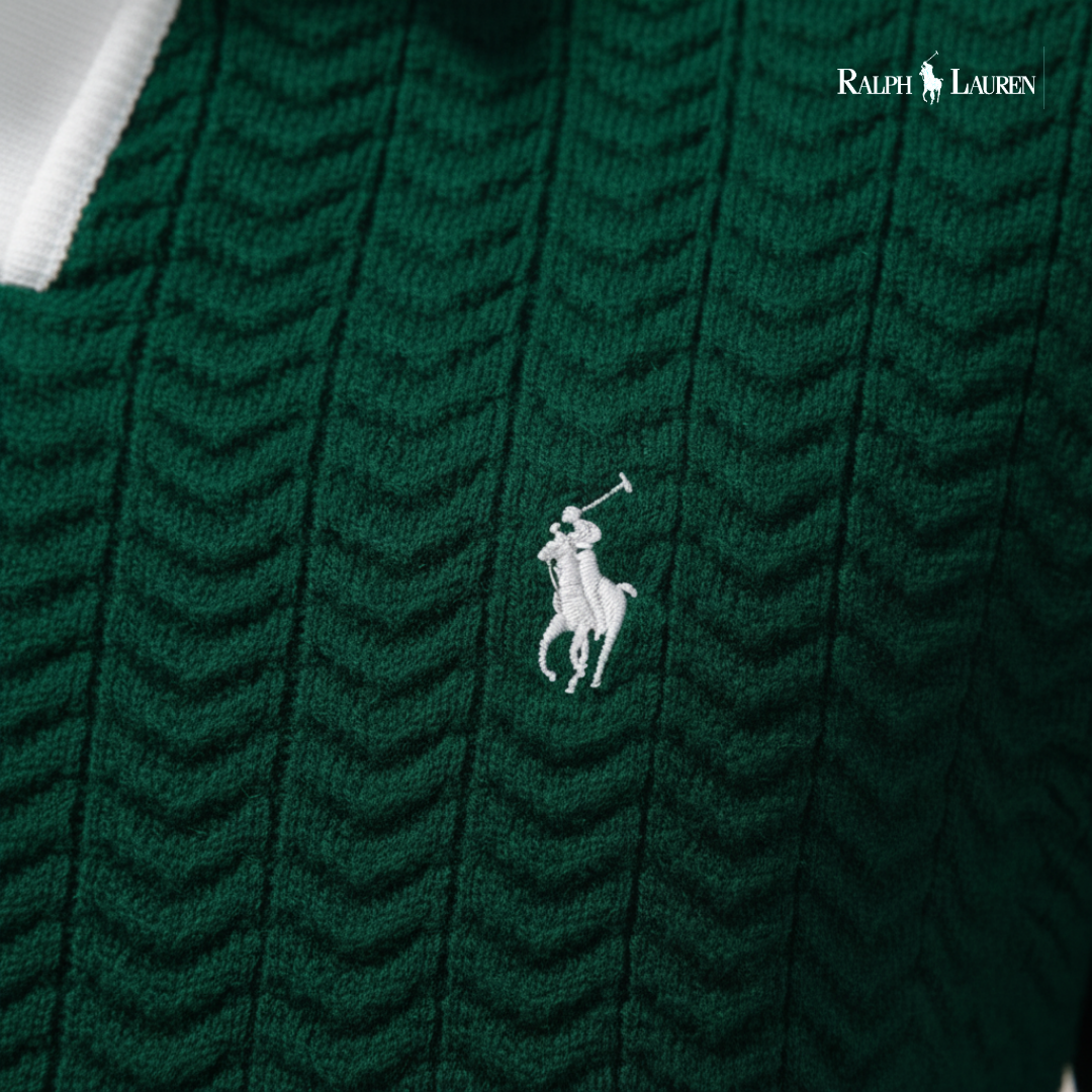 Riviera Chevron Knit Polo Set